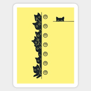 Full of Cats Shirt Pocket by Tobe Fonseca Sticker